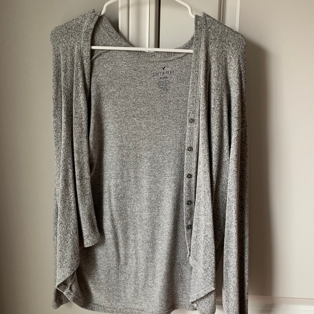 Super soft grey cardigan